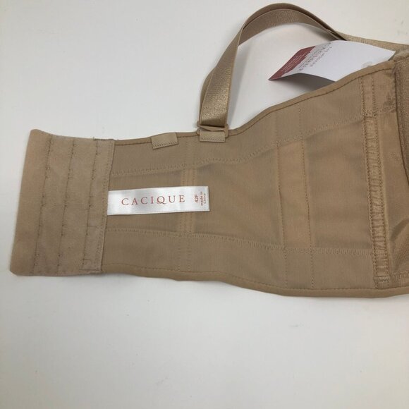 NWT Cacique Lightly Lined Multi-Way Strapless Bra Size 42F Nude - Picture 6 of 8